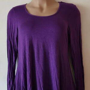 24Seven tunic top sz 1X purple EUC